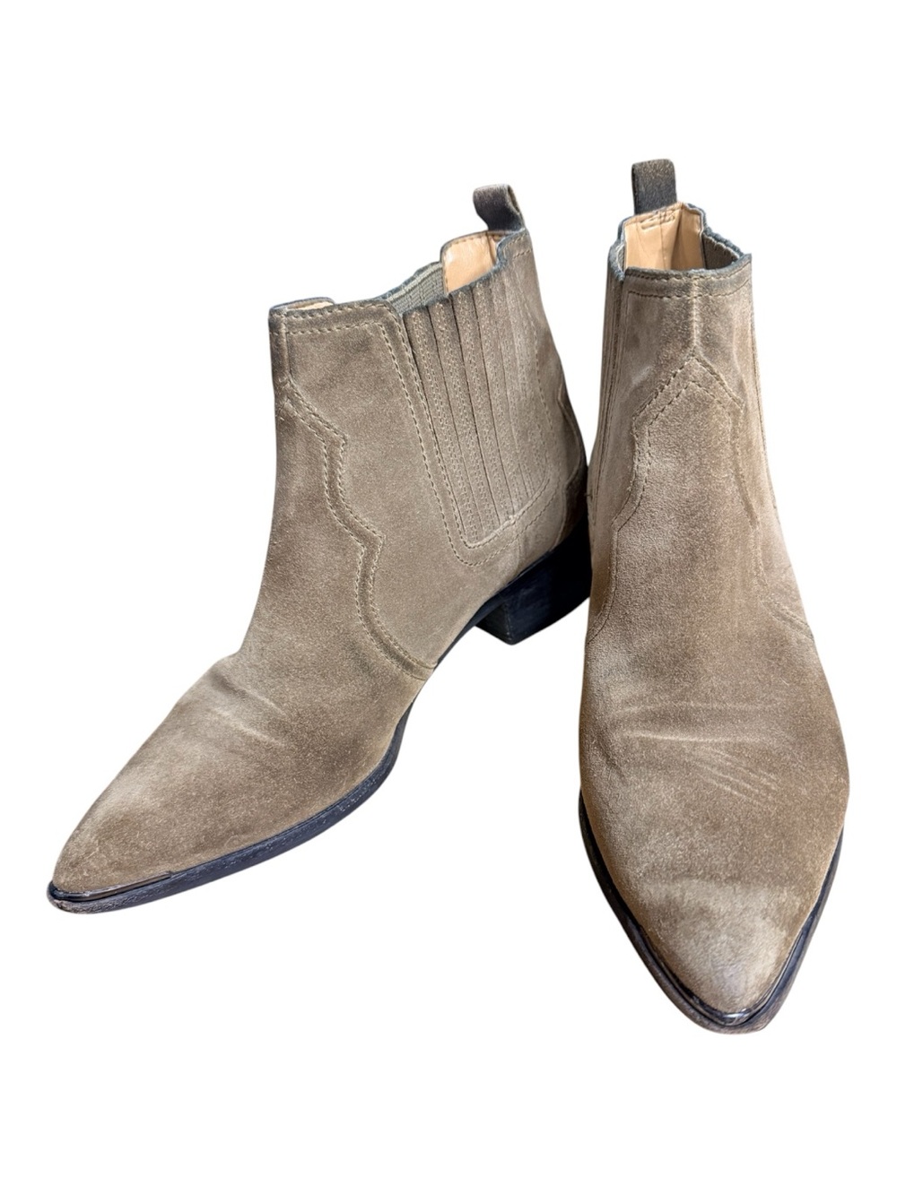 Marc Fisher Suede Chelsea Ankle Boots western fall flannel cottagecore preppy 7